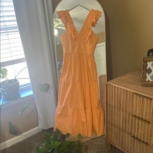 Francesca's Collections Orange Maxi Dress